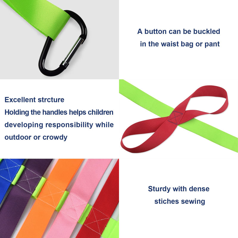 [Australia] - Safety Walking Rope with Colorful Handles for Daycare Teacher and Schools Designed (12 Children and 2 Adults) Green 
