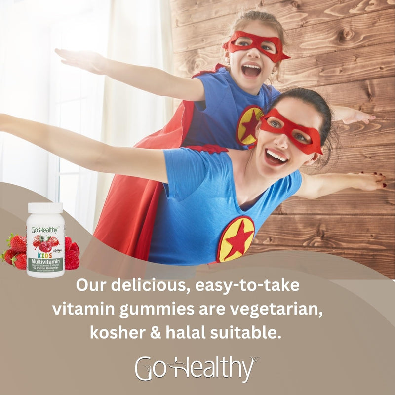 [Australia] - Go Healthy Multivitamin Gummies for Kids, Vegetarian Gummy Vitamins, Non-GMO, Gluten Free, Kosher & Halal - 30 Servings 