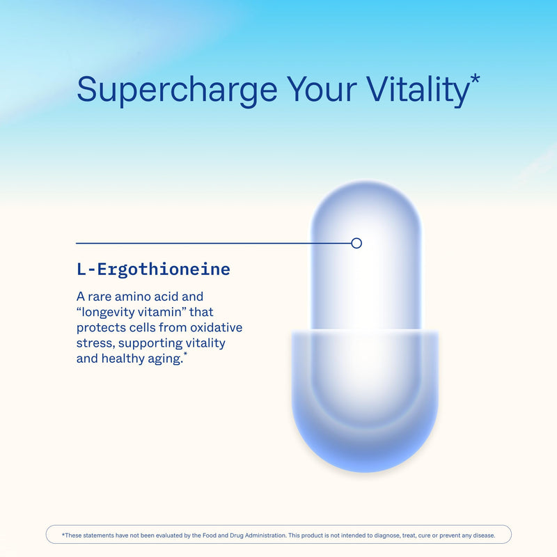 ProHealth Ergothioneine 5X Strength. 25mg Clinical Research Dose. Natural Amino Acid Mushroom Supplement for Improved Cognition, Heart Health. Essential Longevity Vitamin. 25 mg/Serving, 30 Servings | Natural Amino Acid Mushroom Supplement For Improved...