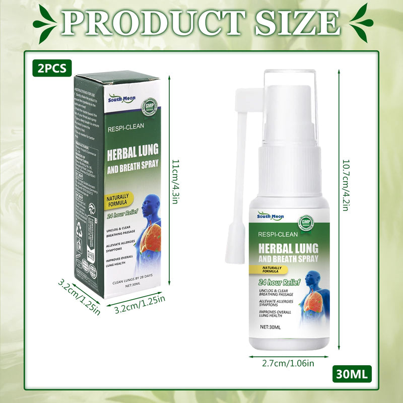 [Australia] - Herbal Lung Spray Pack of 2, Lung Cleansing Spray, Respiratory Herbal Lung Cleansing Spray, Herbal Lung Cleansing Spray, Suitable for Daily Use, Daily Repair Spray Color 2 