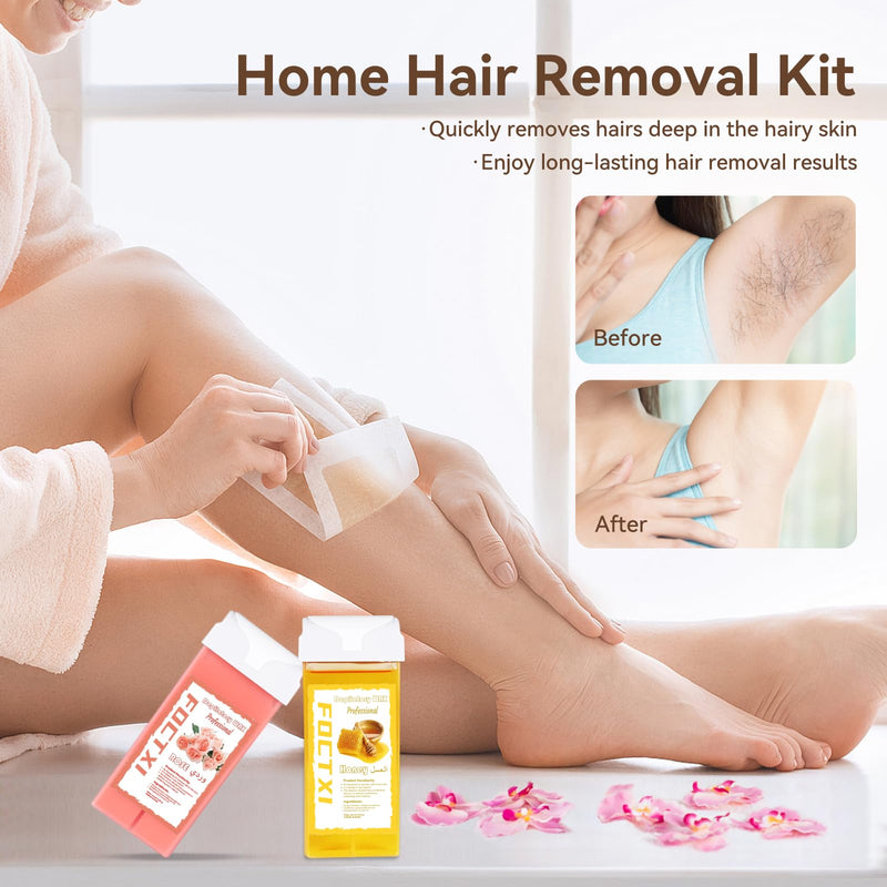 [Australia] - Roller Waxing Kit for Women's Sensitive Skin, 2 Ounce, Hair Removal for Legs 