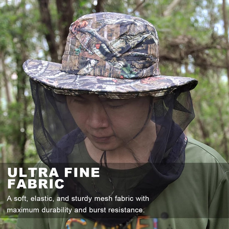 [Australia] - EIHI Beekeeper Hat Camouflage Net Mosquito Net Head Pack of 4 Camouflage Beekeeping Beekeeper Anti-Mosquito Bee Bug Insect Fly Mask Cap Hat with Head Net Mesh Face Protection Outdoor Fishing Equipment 