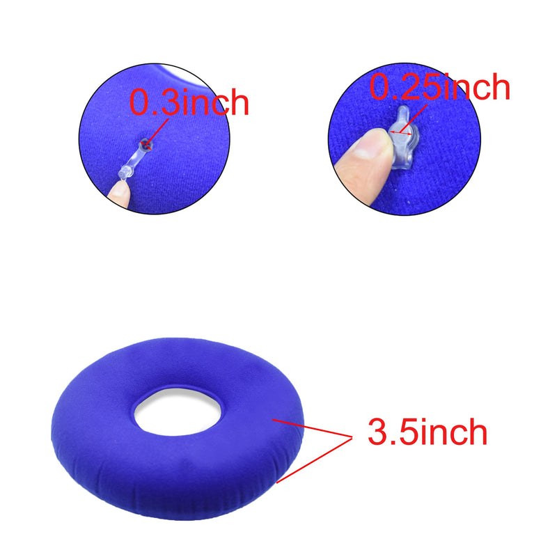 [Australia] - Inflatable Ring Cushion,Hemorrhoid Seat Cushion, Round Donut Pillow for Tailbone Pain, Round Wheelchairs Cushion, Hemorrhoid Pillow for Home, Car or Office Chair, No Inflatable Tube Blue 