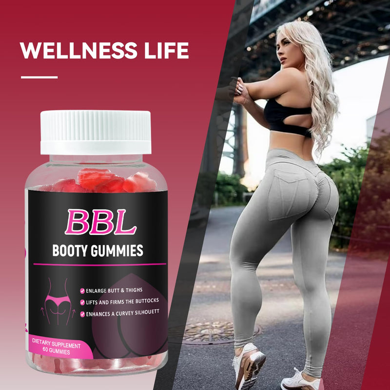 Aromlife BBL Gummies for Women, 60 Count Bear Shape Booty Gummies with Herbal Ingredients, BBL Vitamin Gummy with Fenugreek, Asian Ginseng, Motherwort, Saw Palmetto, Anise Seed & Vitamin C
