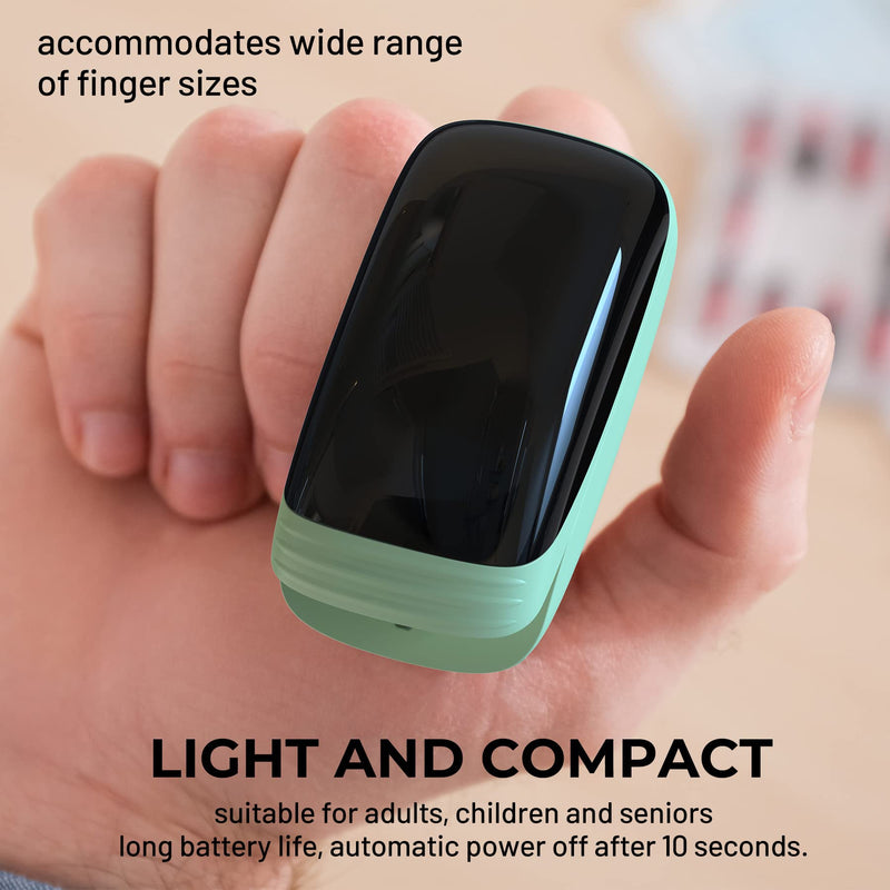 [Australia] - Oxygen Meter Finger Pulse Oximeter, Fingertip Blood Oxygen Saturation with Pulse Monitor Rechargeable, Accurate Fast Spo2 Reading for Home, Outdoor Sports, Wide Use (Green) 