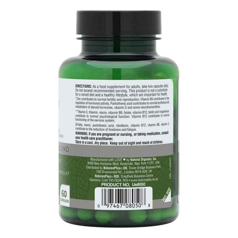 NaturesPlus Bio Advanced Monthly Support - Hormonal Balance Supplement for Women - Milk Thistle, Lemon Balm, Broccoli Sprouts, Chromium - Gluten Free, Vegan - 60 Capsules