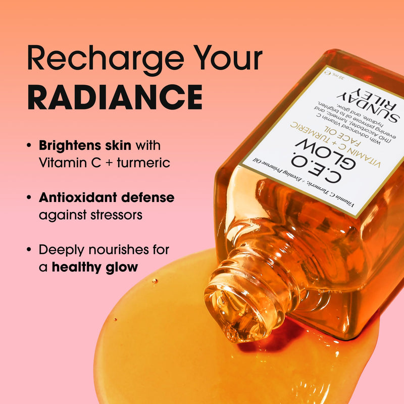 Sunday Riley C.E.O. Glow Vitamin C & Turmeric Face Oil 0.5 Fl Oz (Pack of 1)
