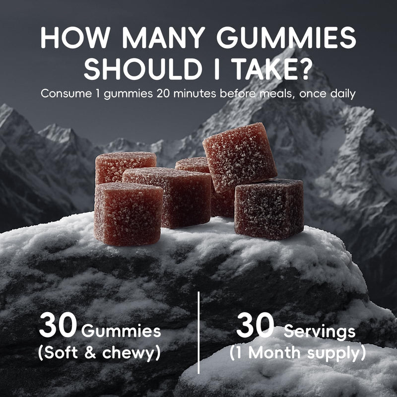 [Australia] - Alpha Gummies for Men - 22 in 1 Gummies with Pure Shilajit | Sea Moss | Ashwagandha | Organic Manuka Honey + 19 More Ingredients, Help Support Daily Energy, Drive & Active Performance, 30 Gummies 