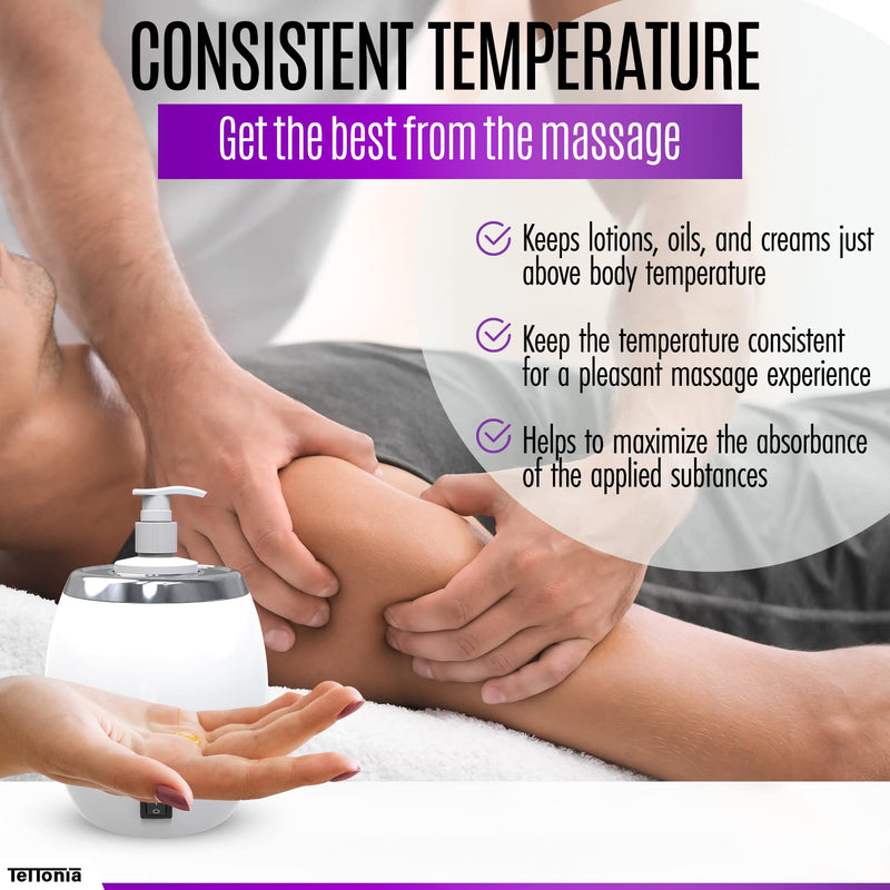 [Australia] - Massage Oil/Lotion Bottle Warmer - Auto-Temperature (White Pearl) White Pearl 