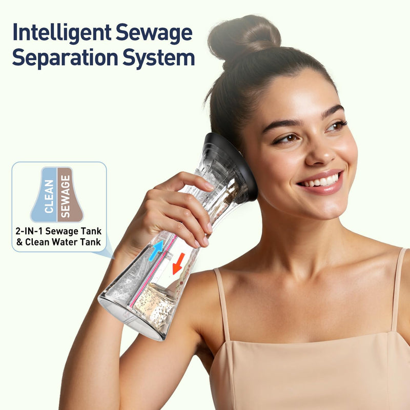 [Australia] - Ear Wax Removal - Electric Ear Cleaner with IPX7, Ear Cleaning Kit Effective & Safe Ear Wax Cleaner Irrigation Flushing System, 4 Pressure Modes, 6 Tips 