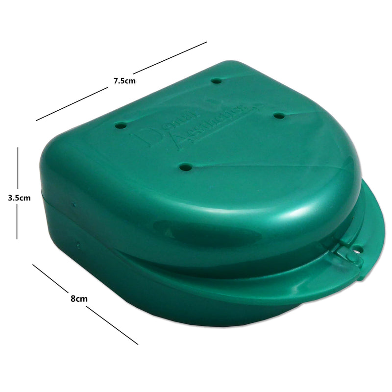 [Australia] - 2 x Mouth Guard Box for Ortho Retainers, Sports Dentures, Dentures and More (Purple and Green) Purple and Green 