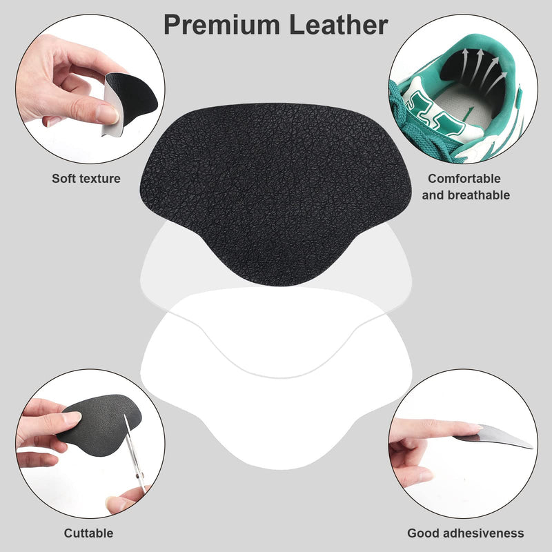 [Australia] - 14 Pairs of Shoes Heel Repair, 3 Colors Leather Sneaker Repair Patch, Self-Adhesive Heel Protection Heel Pad Repair for Most Shoes Sitting Leather Goods (Small and Large) 