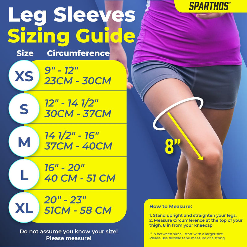 [Australia] - Sparthos Leg Compression Sleeves - Aid in Recovery and Support Active Lifestyle - Innovative Breathable Elastic Blend - Anti Slip, Day & Night Wear Medium Desert Beige 
