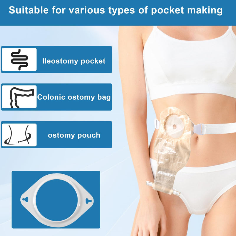 [Australia] - 2 Pcs Adjustable Lightweight Ostomy Hernia Belt For Colostomy/Ileostomy, Ostomy Belts For Men/Women, Stoma Supplies For Post-Operative Care Helps Protection Stoma Bag 