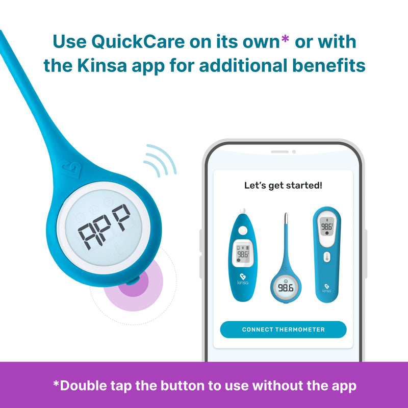 [Australia] - Kinsa Smart,Fever, Digital Medical Baby, Kid and Adult Termometro - Accurate, Fast, FDA Cleared Thermometer for Oral, Armpit or Rectal Temperature Reading - QuickCare Original version 