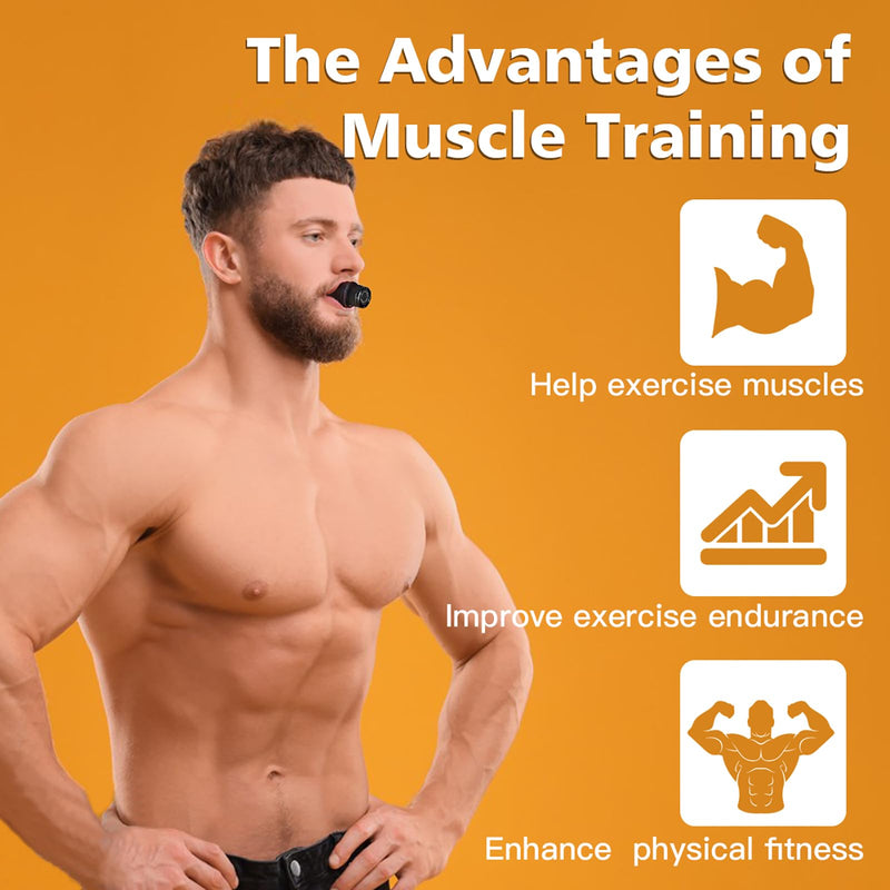 [Australia] - Breath Trainer, Portable Breathing Trainer for Men with Adjustable Resistance, Improve Endurancee and Strength for All,Daily Lung Trainer, Easy to Clean, 2PCS (Black) 