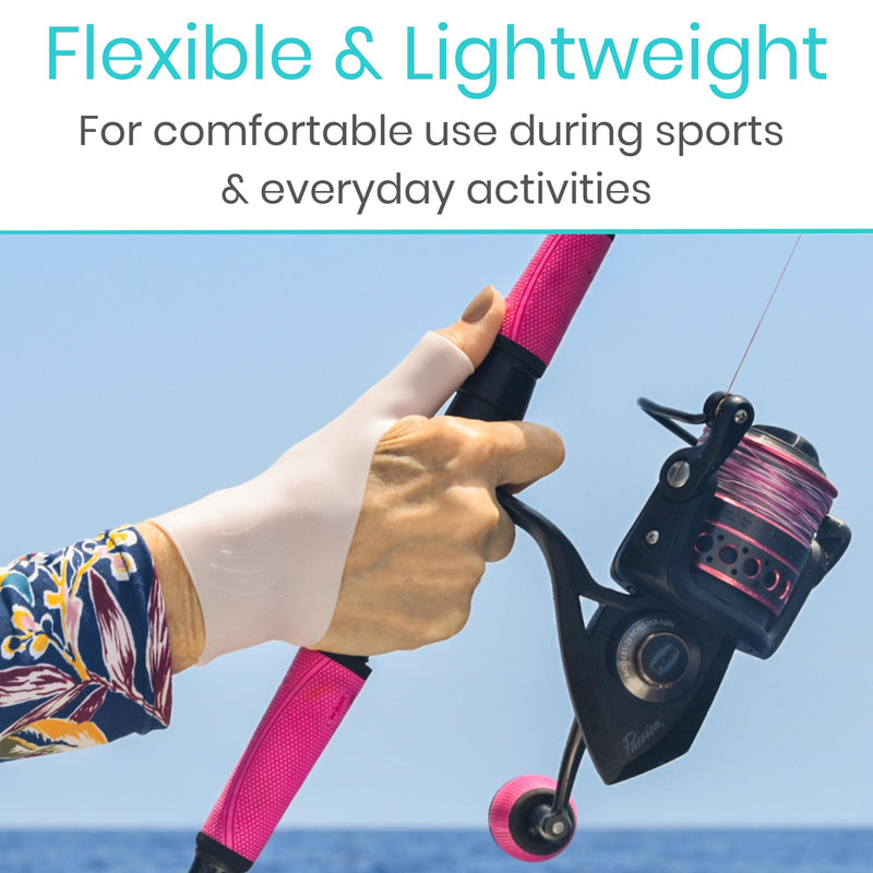 Vive Gel Thumb Wrist Support (Pair) - Hand Brace Cool Wrap For Arthritis Dequervains Tenosynovitis, Sprained Joint Pain, Left and Right Hand Stabilizer - Soft Comfort Splint For Tendonitis Strain Beige