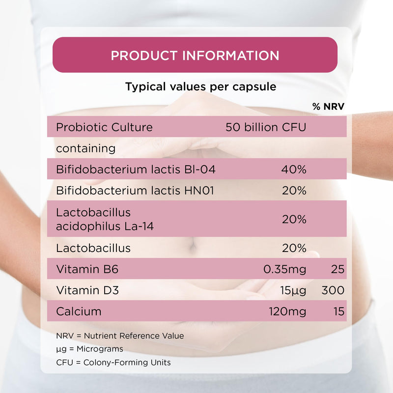 Healthspan Super50 Probiotic | Gut Health | with Vitamin D3 | 50 Billion Live Probiotic Cultures | Vitamin B6 | Calcium | Vegetarian (60 Capsules) 60 count (Pack of 1)