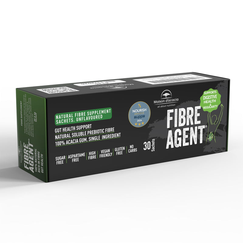 Fibre Supplement Sachets 30 Pack – Soluble Prebiotic Fibre for Gut Health & Regularity – Natural Acacia Fibre Powder – Unflavoured, No Sugar – Gentle Psyllium Husk & Inulin Alternative