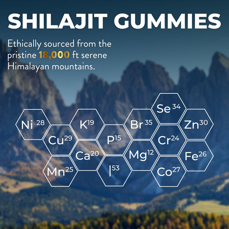 [Australia] - 1400 mg Shilajit Gummies Organic with Magnesium Glycinate L-Threonate B12,with Lab Test | 85+ Trace Minerals Fulvic Acid,45 serving Pure Himalayan Shilajit for Men & Women | Sugar-Free, 90 count 