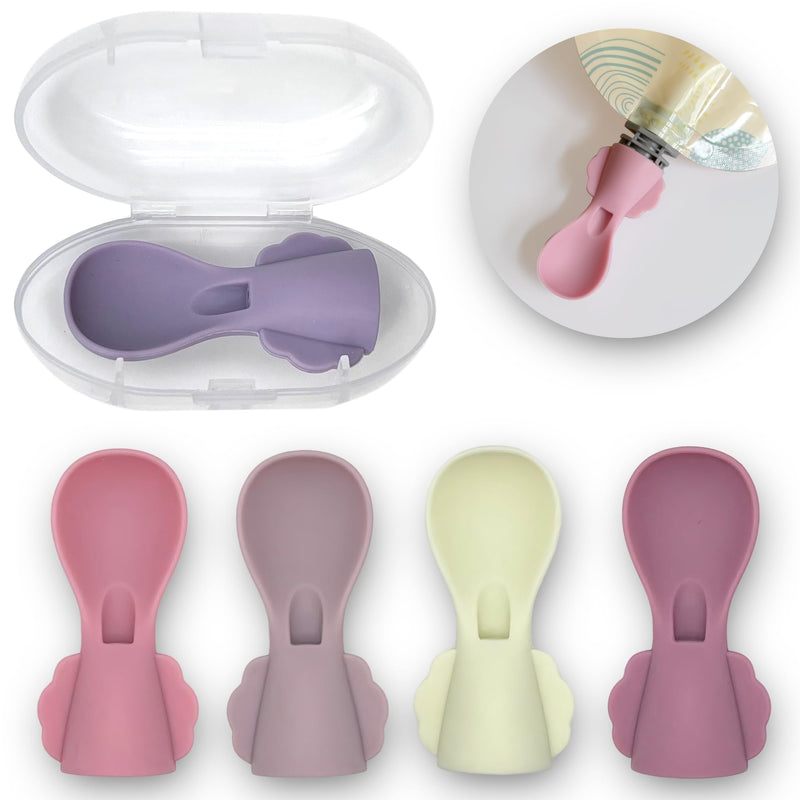 [Australia] - Little Whispers Baby Food Pouch Spoon Attachments - Stage 1, Small (Blossom) - 5 Pack Blossom 