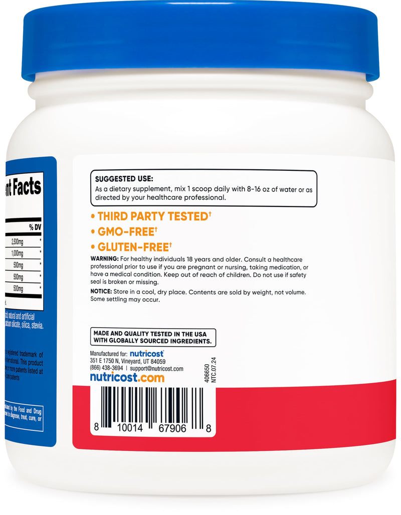 [Australia] - Nutricost L-Arginine Complex (Fruit Punch, 60 Servings) - Gluten Free, Non-GMO Fruit Punch 