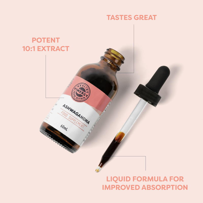 Vimergy USDA Organic Ashwagandha Liquid Extract, Trial Size - 30 Servings - Stress Supplement Drops - Adaptogen - Supports Cognitive Function - Sleep Support - Alcohol-Free, Non-GMO, Vegan (60 ml) 60 ml (Pack of 1)