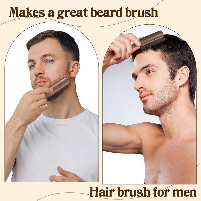 BESTOOL Hair Brush,Boar Bristle Hair Brush With Walnut Wood Handle Slick Back Hairbrush for Smoothing, Sleek, Control,Ponytail,Flyaways & Beard Improving Hair Txture