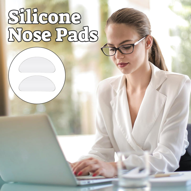 [Australia] - 20 pairs of silicone nose pads glasses, glasses nose pads accessories, glasses pads self-adhesive. Anti-slip glasses anti-slip, anti-slip glasses nose pads silicone, nose protection glasses nose pads glasses anti-slip white 