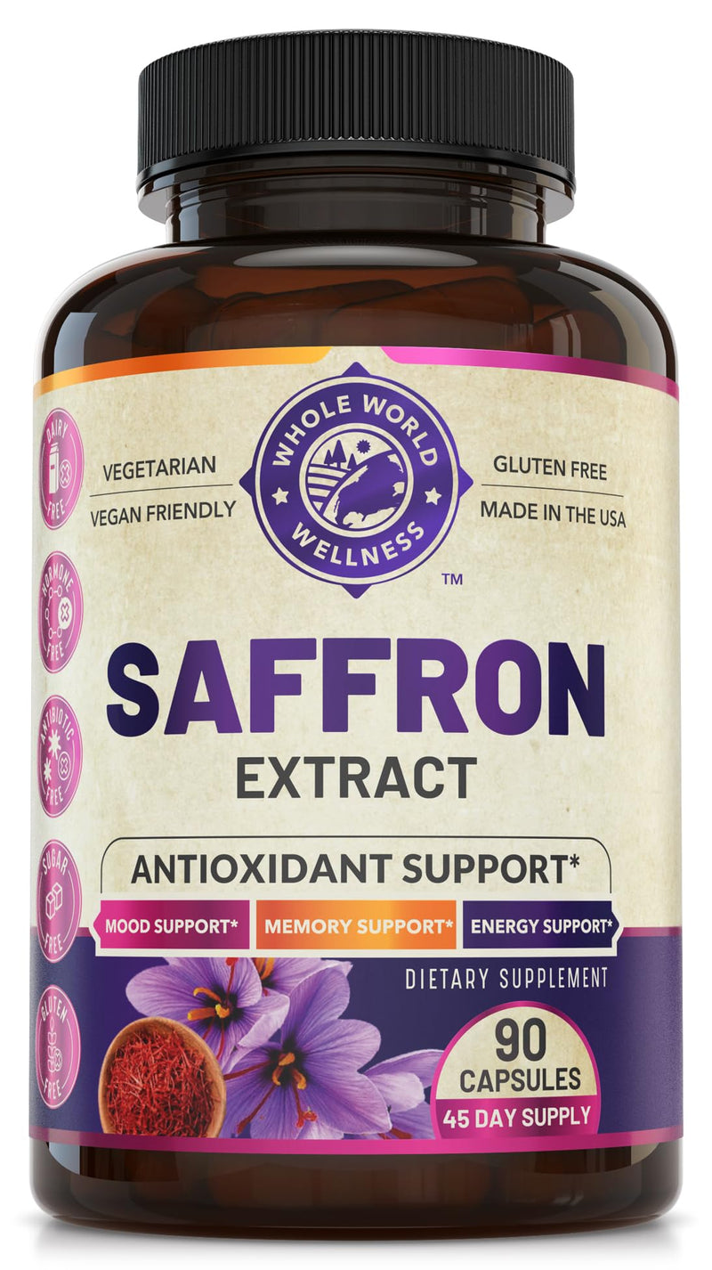 Womens Daily Multivitamins & Pure Saffron Extract Bundle (One Bottle Each). Collectively Supports Holistic Wellness, Boosted Energy, Uplifted Mood. USA Made.