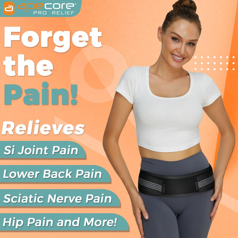[Australia] - Sacroiliac Hip Belt for Women and Men That Alleviates Sciatic, Pelvic, Lower Back, Leg and Sacral Nerve Pain Caused by Si Joint Dysfunction| Hip Brace (Regular) Grey REGULAR (Hip Size 32-47 inch) 