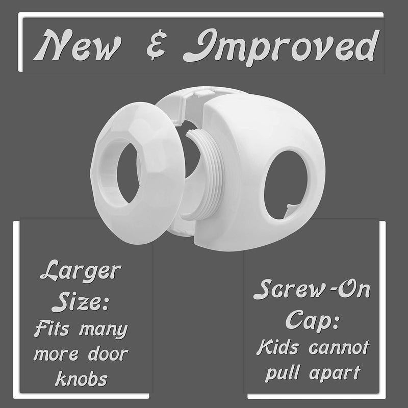 [Australia] - Door Knob Safety Cover for Kids - 5 Pack - Baby Proof Door Knob Covers - Door Locks for Kids Safety Child Proof - White 
