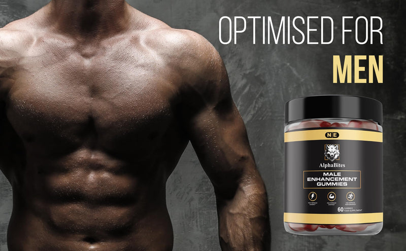 Alpha Bites Male Performance Gummies, 60 Count, Food Supplement optimised for Men