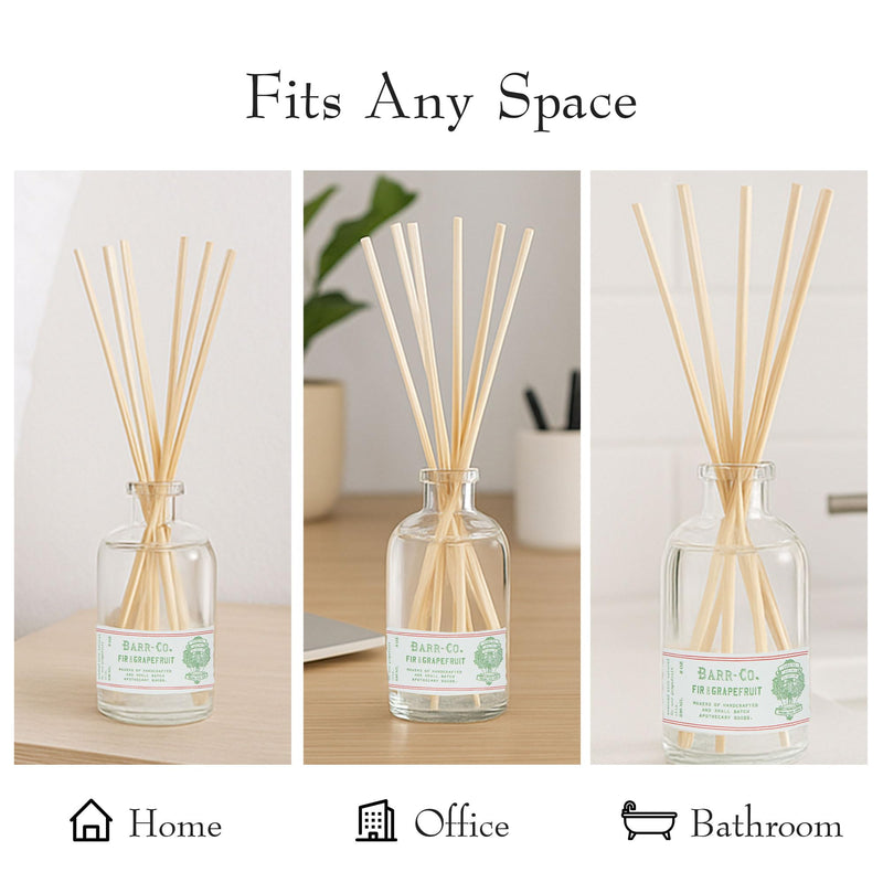 Barr-Co. Fir & Grapefruit Reed Diffuser Kit, 8 fl oz | Bright Grapefruit & Cooling Balsam Scent, Reed Diffuser for Home, Long Lasting Aroma, Refillable