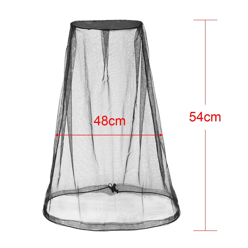 [Australia] - HESTYA 4 Pack Mosquito Bug Net Mesh for Head Mosquito Head Net Face Neck Fly Netting Hood from Insect Bugs Gnats for Outdoor Black 