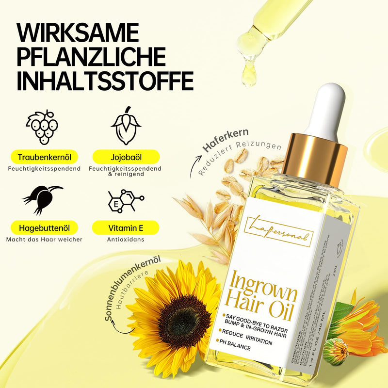 [Australia] - Ingrown Hair Serum 40 ml, LA.PERSONAL Ingrown Hair Serum against ingrown hairs, razor bumps, for bikini, legs and underarm area fresh 
