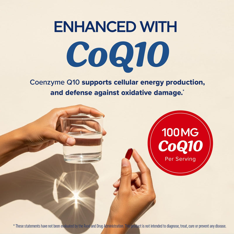 [Australia] - Omega 3 Fish Oil + Co Q10 | 1305MG Omega-3 with CoQ10 100MG for Heart Health, Cellular Energy, and Antioxidant Support | Co Q 10 + Omega3 | Coenzyme Q10 Fish Oil Supplements | Non-GMO | 60 Ct 