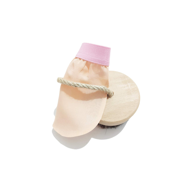 [Australia] - Feel Fine Turkish Exfoliating Glove Set - 100% Natural Plant Silk Hammam Kese for Body Exfoliation for Women & Men, Perfect for Shower, Bath & Spa (Pink & Light Pink) 