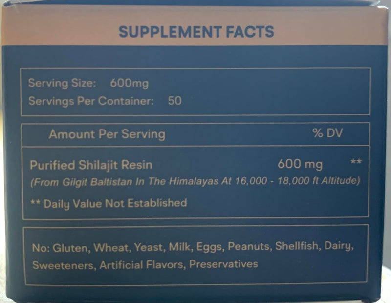 [Australia] - Organic Pure Himalayan Shilajit Resin, Natural Supplement for Men & Women Over 85 Trace Minerals, Fulvic Acid and Humic Acid Vegan Gluten Free Non-GMO - 600 mg - 30g Jar 