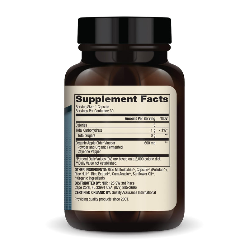 [Australia] - Dr. Mercola Biothin Organic Apple Cider Vinegar and Fermented Cayenne, 30 Servings (30 Capsules), Dietary Supplement, Digestive Support, Non-GMO, USDA Organic 