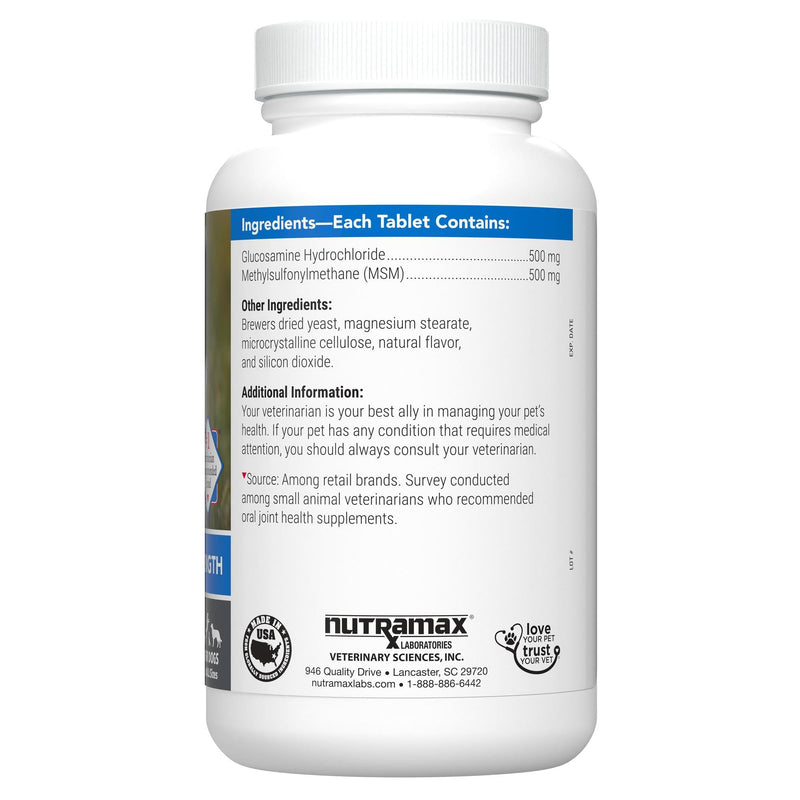 Nutramax Cosequin Standard Strength Joint Health Supplement for Dogs, with Glucosamine and MSM, 75 Chewable Tablets (Pack of 2) 75Count (Pack of 2) - PawsPlanet Australia