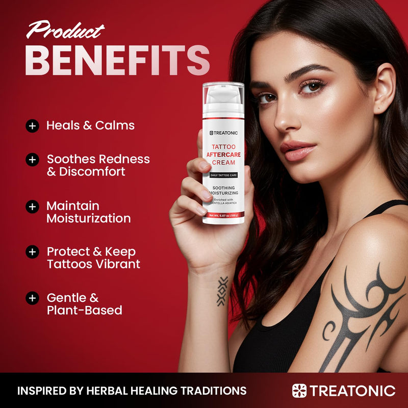 [Australia] - Tattoo Aftercare Cream for Soothing & Moisturizing: Healing & Soothing Aftercare Lotion for Microneedling, Microblading & Piercing - Tattoo Skin Care for New & Old Tattoos - 5 oz / 150ml 150 g 