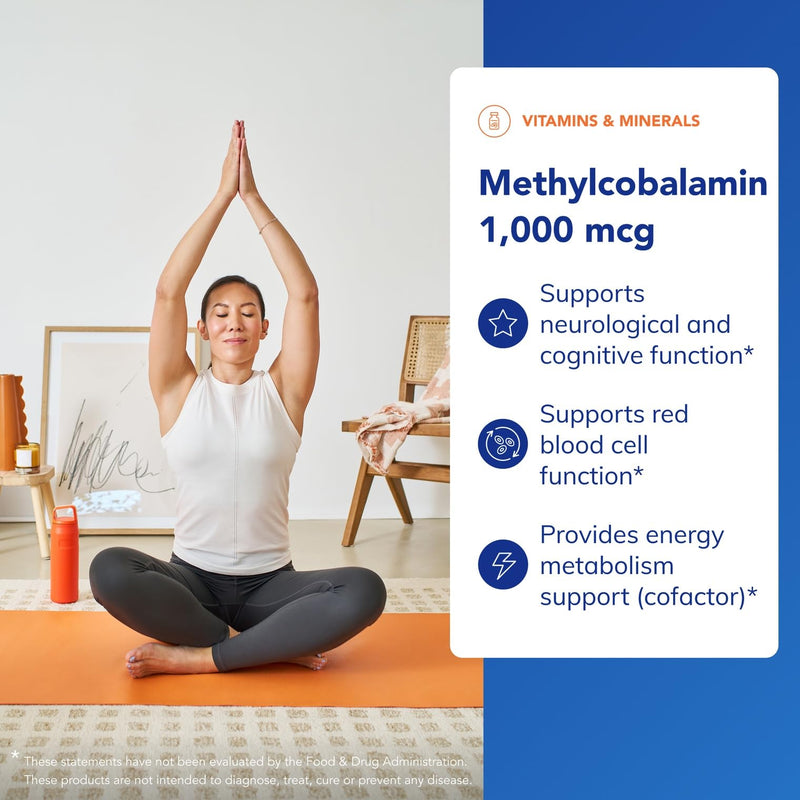 Pure Encapsulations Methylcobalamin 1,000 mcg - Vitamin B12 Supplement to Support Memory & Nerve Health* - Premium Vitamin B12 Capsules - 60 Capsules Unflavored 60 Count (Pack of 1)