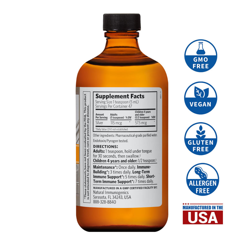 [Australia] - Argentyn 23 Professional Immune Support - Colloidal Silver, Bio-Active Silver Hydrosol, 23 ppm, Liquid Twist Top, 8 Fl Oz (236 mL) Unflavored 8 Ounce (Pack of 1) 
