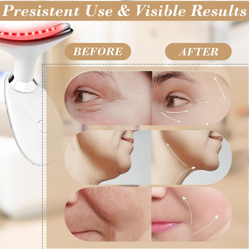 Facial Massager for Women and Men – Face Roller for Skin Tightening, Wrinkle Reduction, Anti-Aging, Face Lifting, Skin Care, Beauty Tool for Jawline, Neck Massager, Rechargeable Home Spa Device,