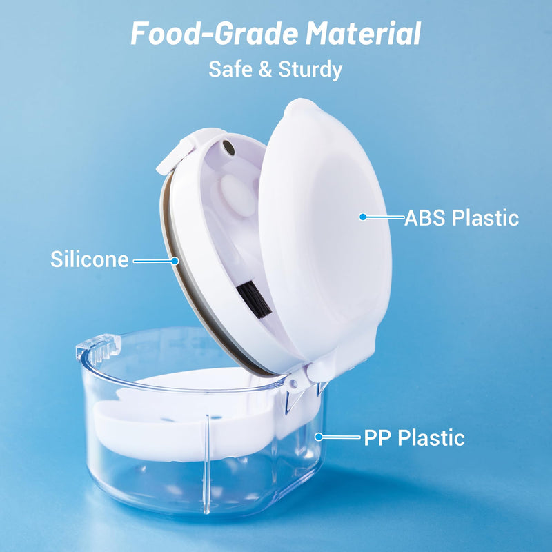 [Australia] - 1 Pcs Automatic Rising Denture Bath Box Cup Complete Clean Care for Dentures Braces Cleaner Cup 