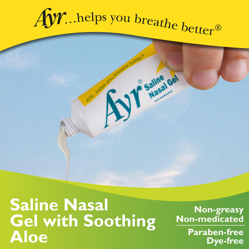 [Australia] - Ayr Saline Nasal Gel, With Soothing Aloe, 0.5 Ounce Tube (Pack of 1) 0.5 Ounce (Pack of 1) Back Tab 