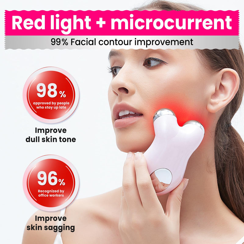 Microcurrent Facial Device,Latest Red Light Technology,Enhances The Ability to Lift The Face and Tighten The Skin,Facial Wrinkle Equipment,Smart Photon Micro-Current Device,Model:EP-300.