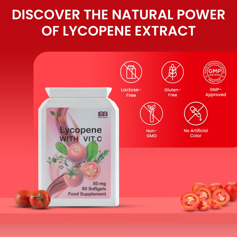 Ved Lycopene Supplement Supports Energy Balance, Non-GMO, High Lycopene,50mg x 90 softgels, 360 Days Supply.
