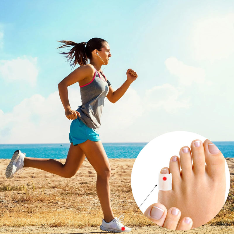 [Australia] - Gel toe caps, pack of 16 toe protection, silicone toe cuffs, breathable finger protection, small toe protection, toe divider, toe protector for toe friction relief, white 